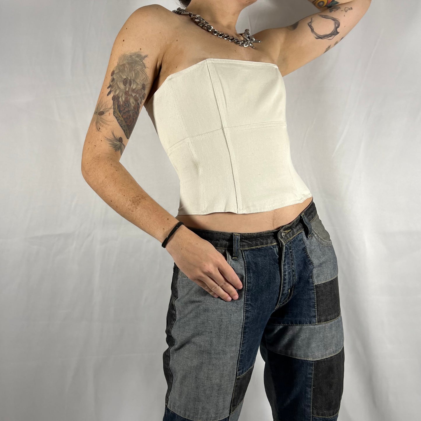 Y2K Biche de Bere Boned Corset Top Coquette Dollette Balletcore Fairycore Strapless Corset Techwear Minimalist Subversive Top