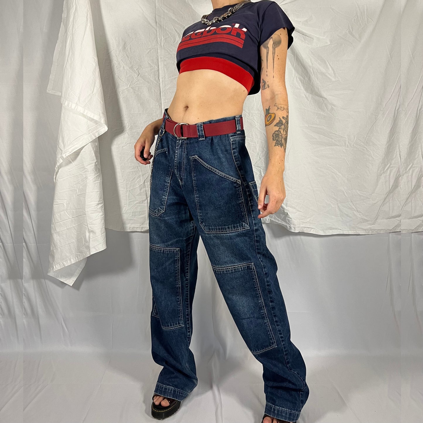 Killah Miss Sixty Y2K Wide Leg Cargo Pants Skate Pants Utility Techwear Boyfriend Jeans