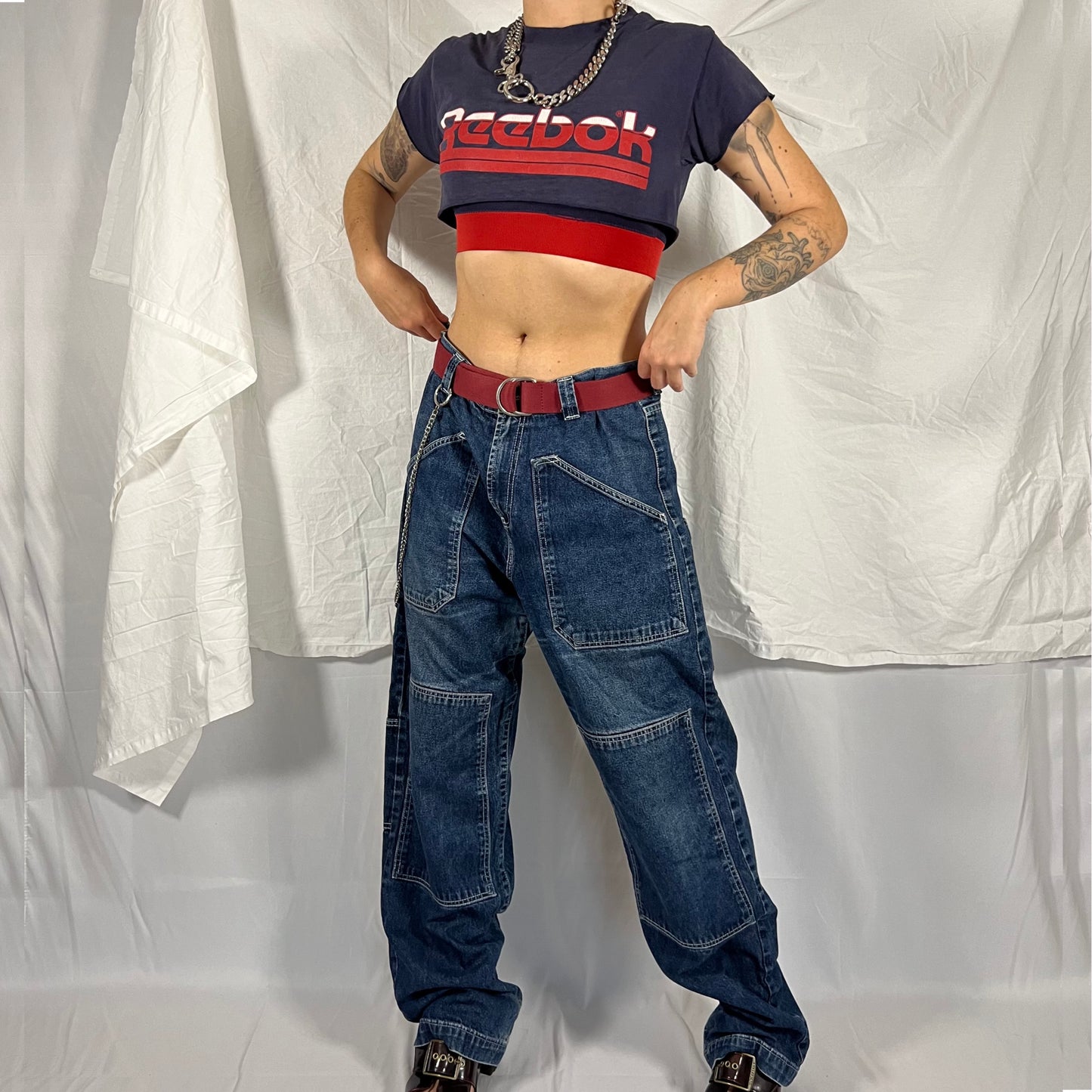 Killah Miss Sixty Y2K Wide Leg Cargo Pants Skate Pants Utility Techwear Boyfriend Jeans