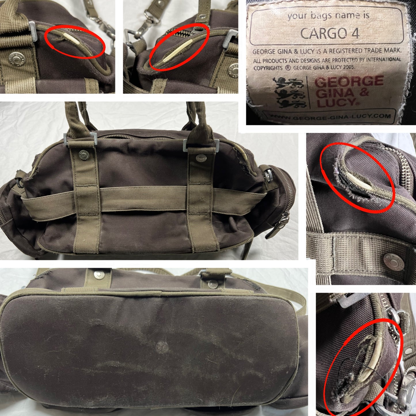 Y2K GGL Cargo Bag Utility Techwear Gorpcore Cyber George Gina & Lucy Handbag
