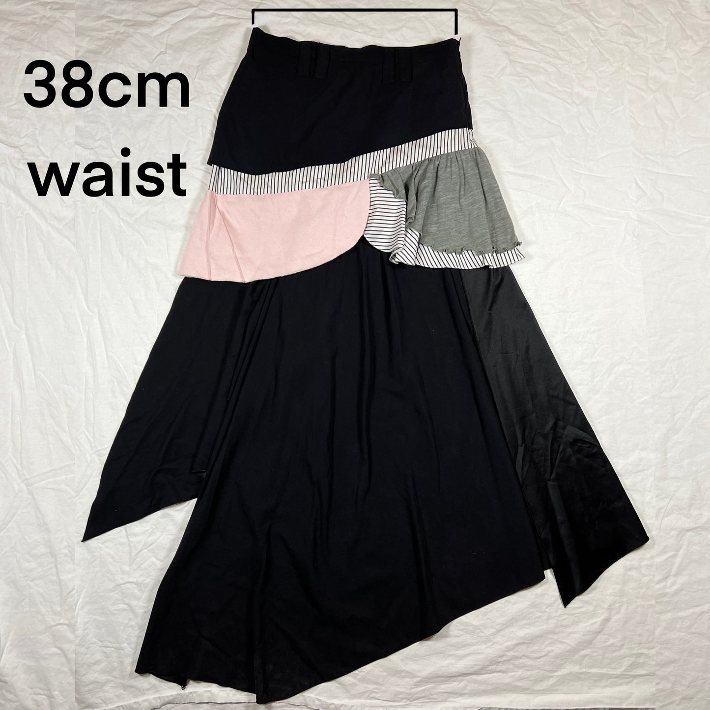 Y2K Designer Voyage Mazzilli Michielsen Patchwork Skirt Avante Garde Coquette Whimsigoth Deconstructed Mini Skirt with Train