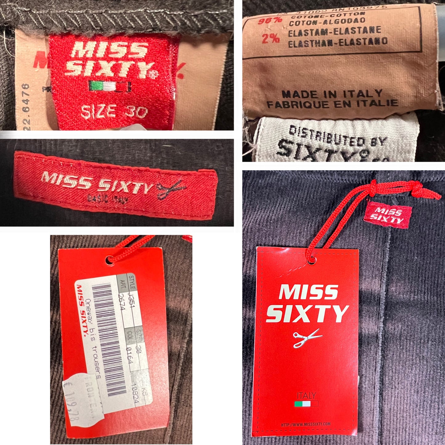 Y2K Miss Sixty Low Rise Boot Cut Flare Pants Deadstock Corduroy Rare Disco Going Out Pants Cyber Rave Fairy Grunge Pants
