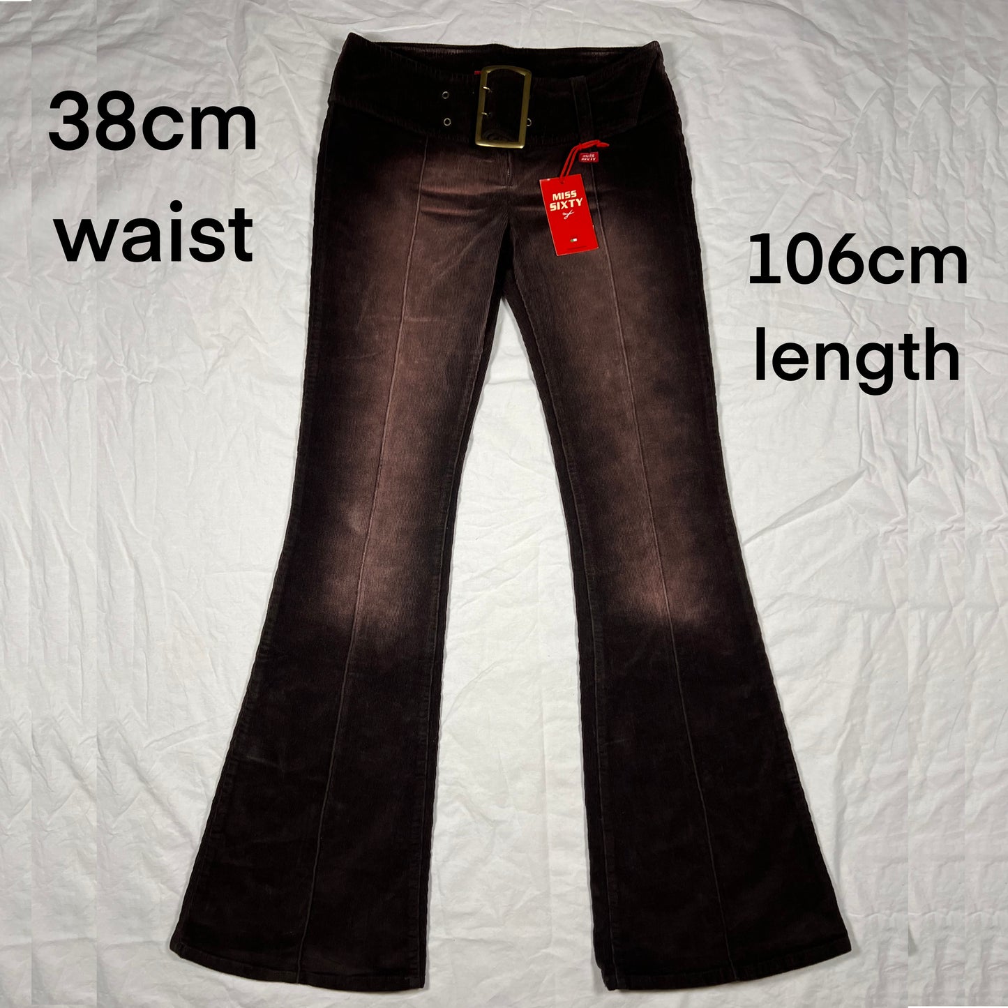 Y2K Miss Sixty Low Rise Boot Cut Flare Pants Deadstock Corduroy Rare Disco Going Out Pants Cyber Rave Fairy Grunge Pants