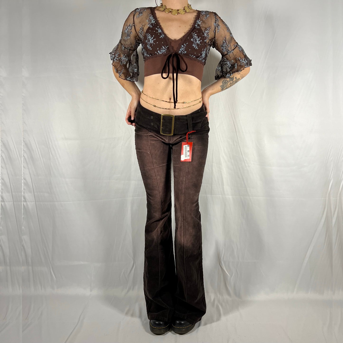 Y2K Miss Sixty Low Rise Boot Cut Flare Pants Deadstock Corduroy Rare Disco Going Out Pants Cyber Rave Fairy Grunge Pants