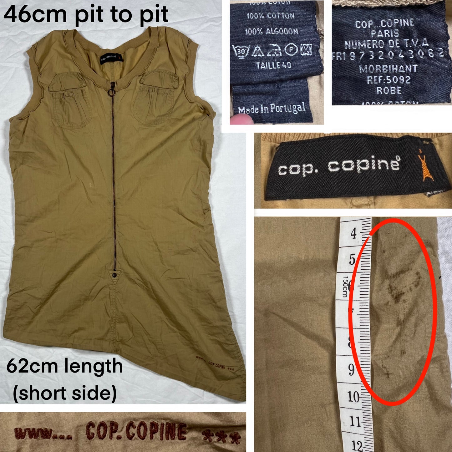 Y2K Cop Copine Mini Dress Two Piece Set Techwear Coquette Utility Cargo Dress Neutral Tunic Co-ord Set