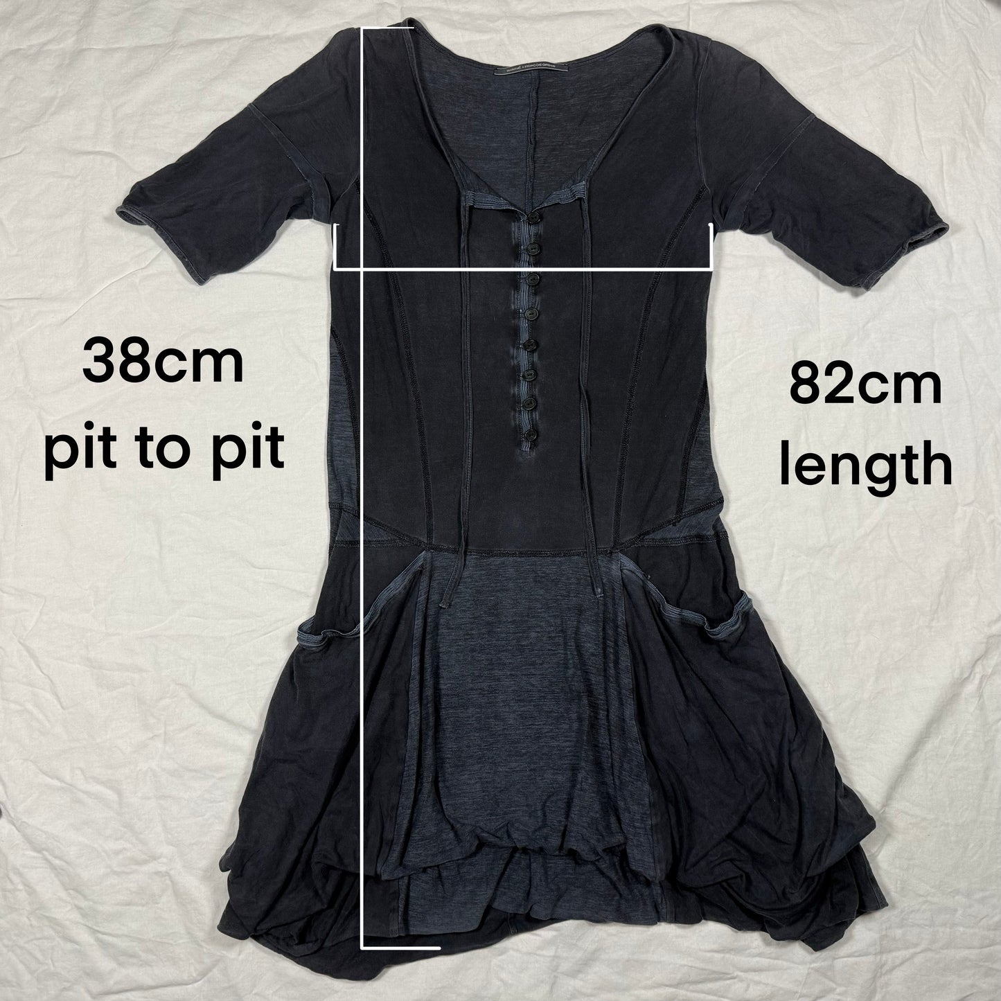 Marithe Francois Girbaud Y2K Whimsigoth Dress Fairy Grunge Deconstructed Apocalyptic Gathered Ruffle Dress Tiered Bubble Skirt