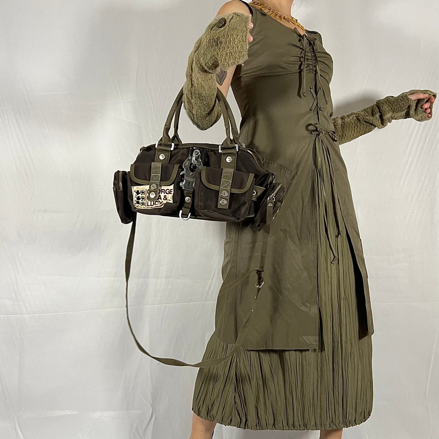 Y2K GGL Cargo Bag Utility Techwear Gorpcore Cyber George Gina & Lucy Handbag