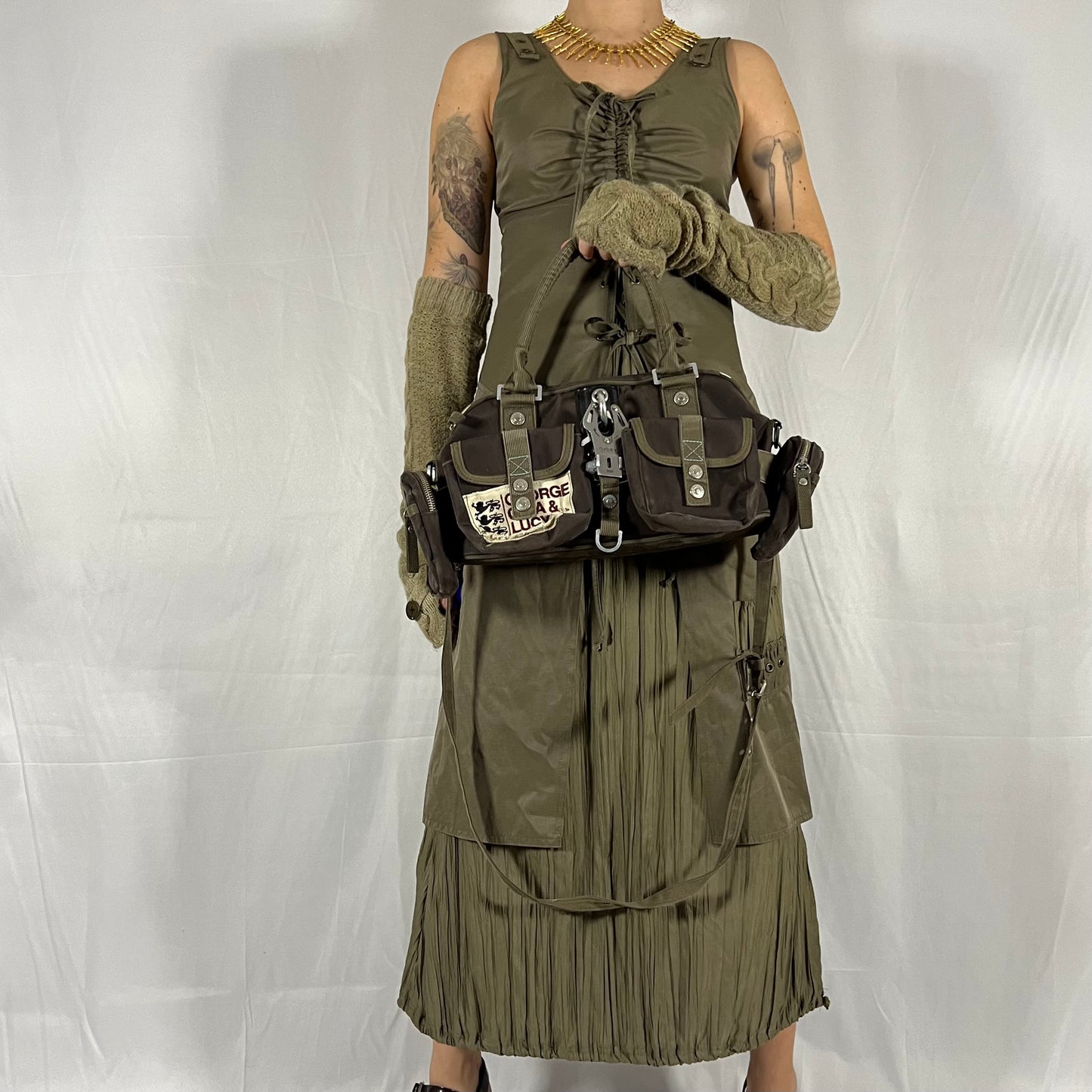 Y2K GGL Cargo Bag Utility Techwear Gorpcore Cyber George Gina & Lucy Handbag