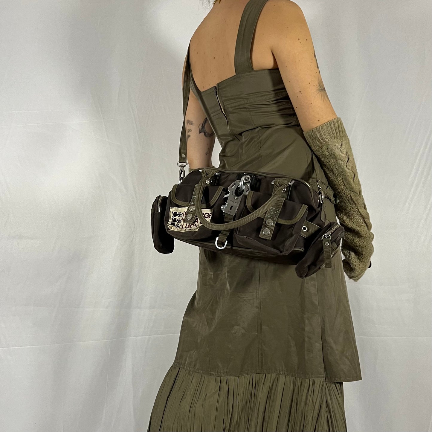 Y2K GGL Cargo Bag Utility Techwear Gorpcore Cyber George Gina & Lucy Handbag