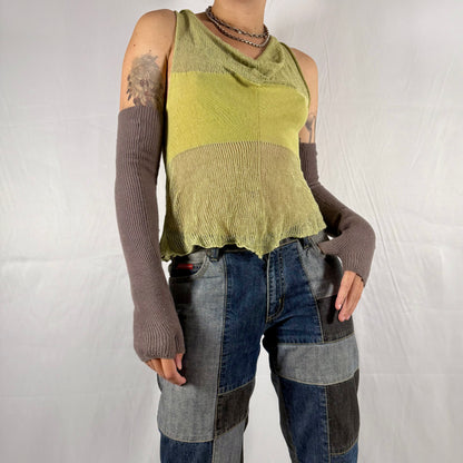 Y2K Vintage Sarah Pacini Open Knit Cowl Top – Fairy Grunge / Balletcore