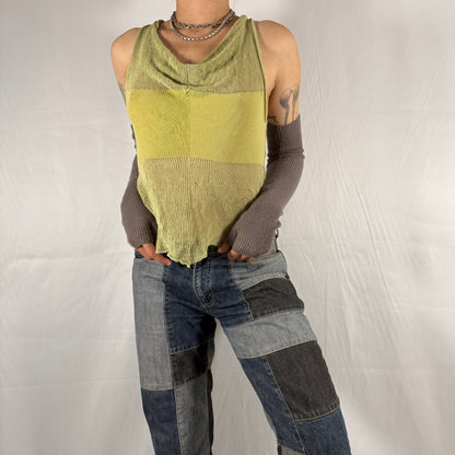 Y2K Vintage Sarah Pacini Open Knit Cowl Top – Fairy Grunge / Balletcore
