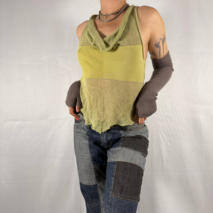 Y2K Vintage Sarah Pacini Open Knit Cowl Top – Fairy Grunge / Balletcore