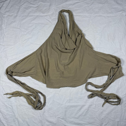 Y2K Handmade Deconstructed Halter Top – Modular Backless Wrap