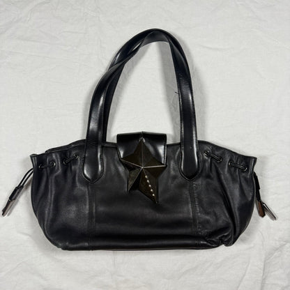 Vintage Thierry Mugler Leather Bag Zenith Cuir 6 designer Star Shoulder Bag Coquette Whimsigoth Baguette Bag