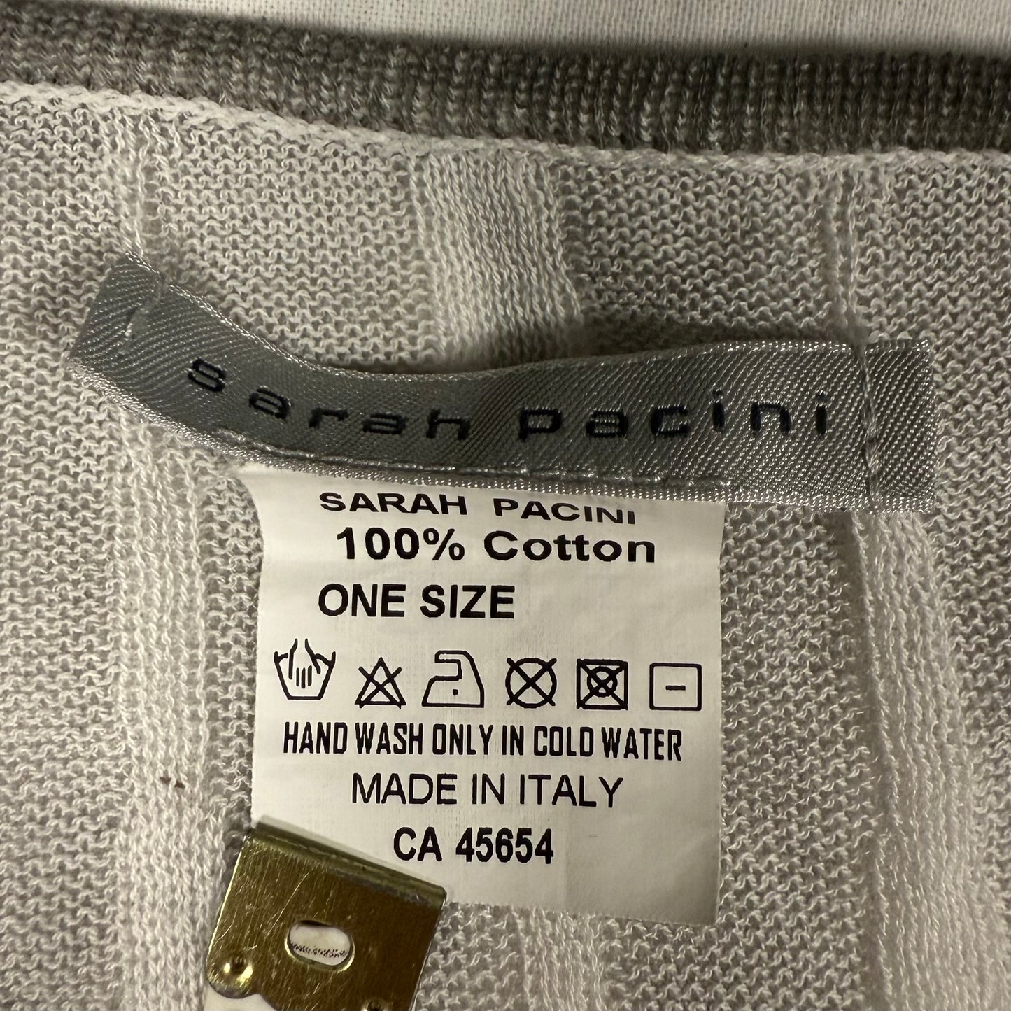 Y2K Sarah Pacini Knit Cardigan Accordion Ombre Knitwear Gathered Minimalist Coquette Umpire Waist Clean Girl Top