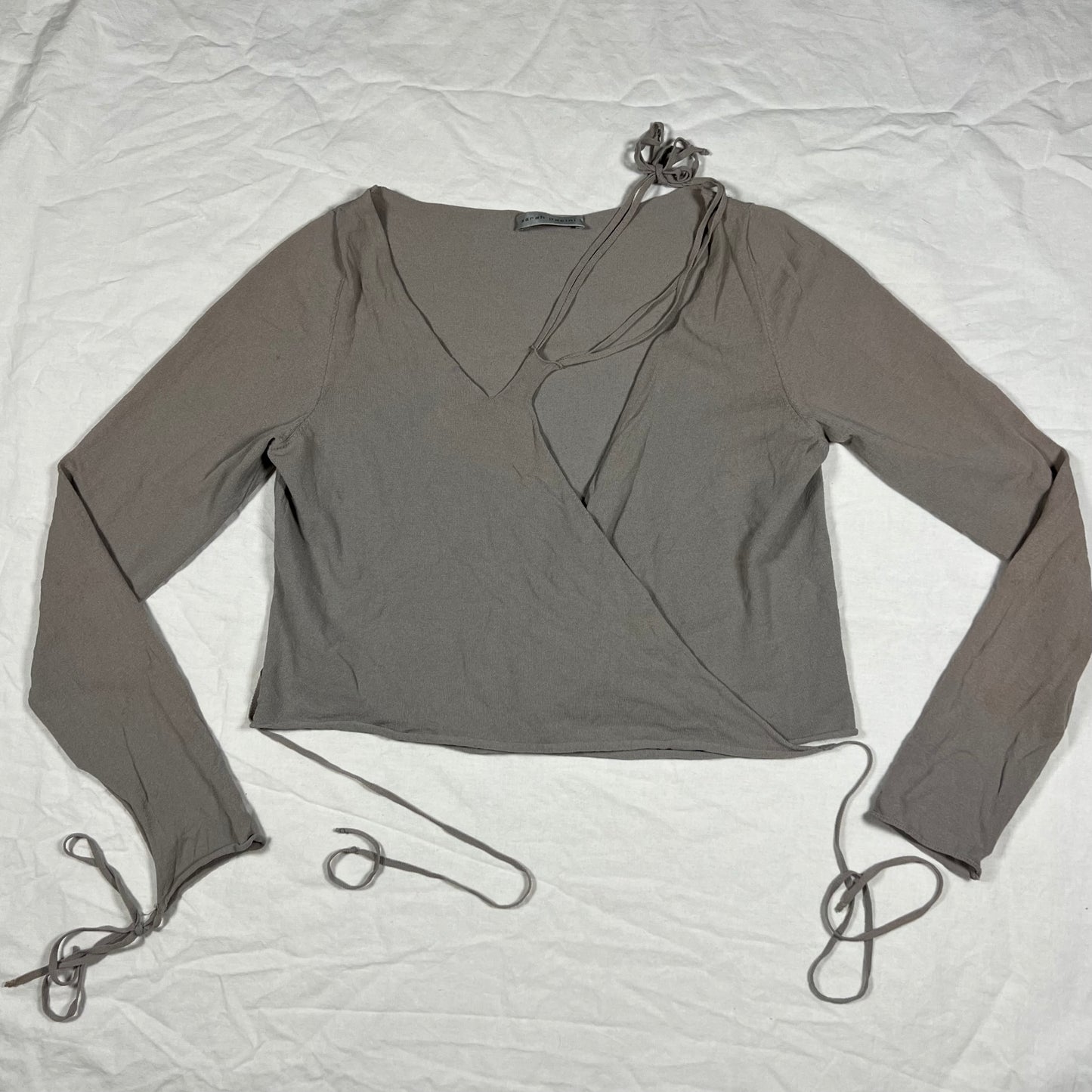 Y2K Sarah Pacini Deconstructed Wrap top Techwear Apocalyptic Neutral Subversive Asymmetrical Minimalist Modular Top