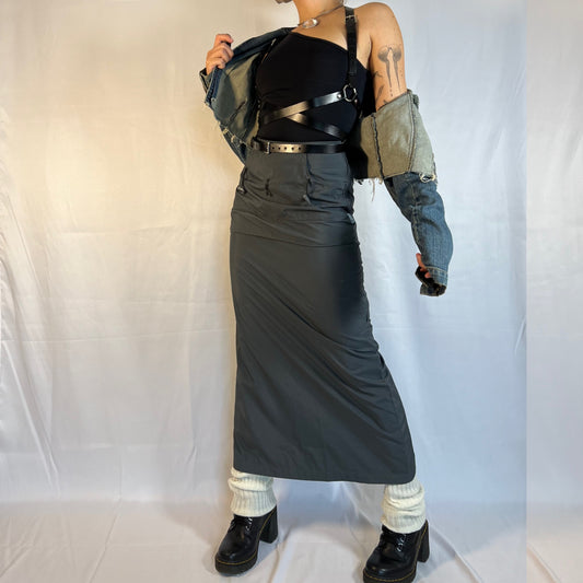 Y2K Maxi Skirt Utility Techwear Gorpcore Cyber Rave jny jny Skirt