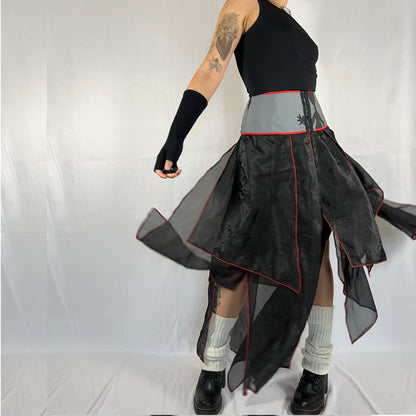 Y2K Biche de Bère Deadstock Corset Waist Asymmetrical Skirt – With Tags