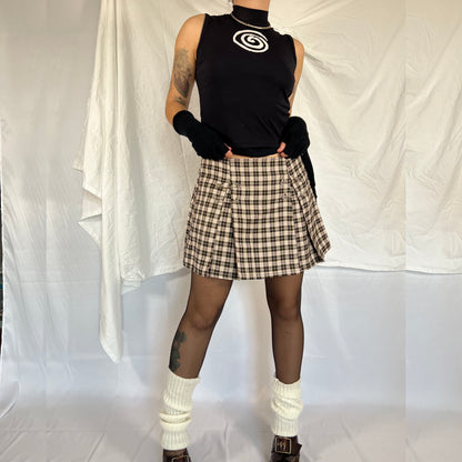 Y2K Lip Service Plaid Safety Pin Mini Skirt – Made in USA