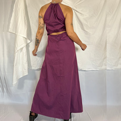 Y2K Cop Copine Utility Maxi Dress – Electric Berry