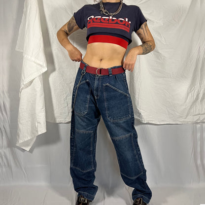 Killah Miss Sixty Y2K Wide Leg Cargo Pants Skate Pants Utility Techwear Boyfriend Jeans