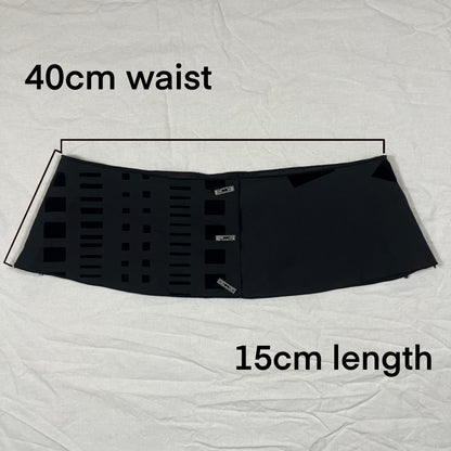 Y2K Biche de Bère Textured Corset Belt – Sculptural Layering