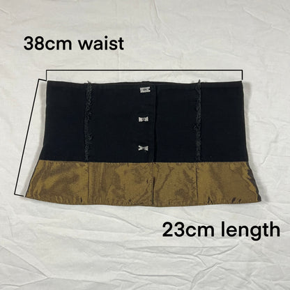 Y2K Biche de Bère Bi-Material Corset Belt – Underbust Layering