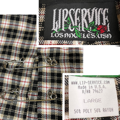 Y2K Lip Service Plaid Safety Pin Mini Skirt – Made in USA