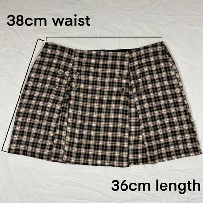 Y2K Lip Service Plaid Safety Pin Mini Skirt – Made in USA