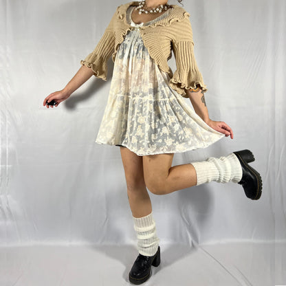 Y2K Donatzelli Chunky Knit Cardigan – Safety Pin Closure