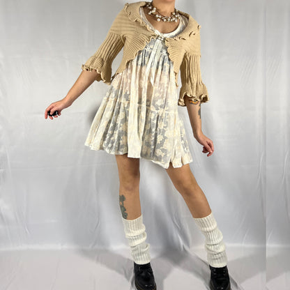 Y2K Donatzelli Chunky Knit Cardigan – Safety Pin Closure
