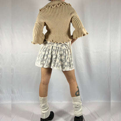 Y2K Donatzelli Chunky Knit Cardigan – Safety Pin Closure