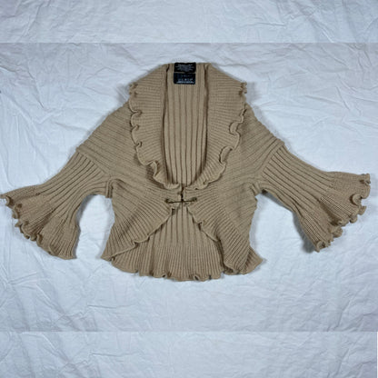 Y2K Donatzelli Chunky Knit Cardigan – Safety Pin Closure