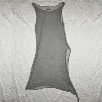 Y2K Sarah Pacini Sheer Asymmetrical Knit Tunic – Deconstructed Layering
