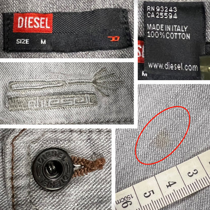 Y2K Diesel Denim Cargo Mini Dress – Utility Jacket Style