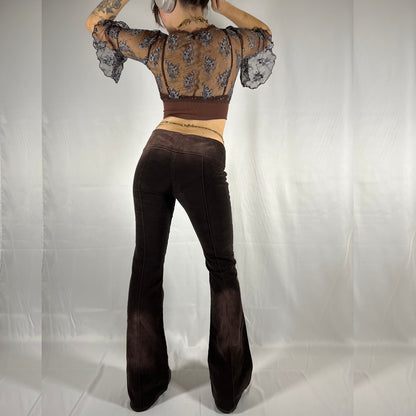 Y2K Miss Sixty Low Rise Boot Cut Flare Pants Deadstock Corduroy Rare Disco Going Out Pants Cyber Rave Fairy Grunge Pants