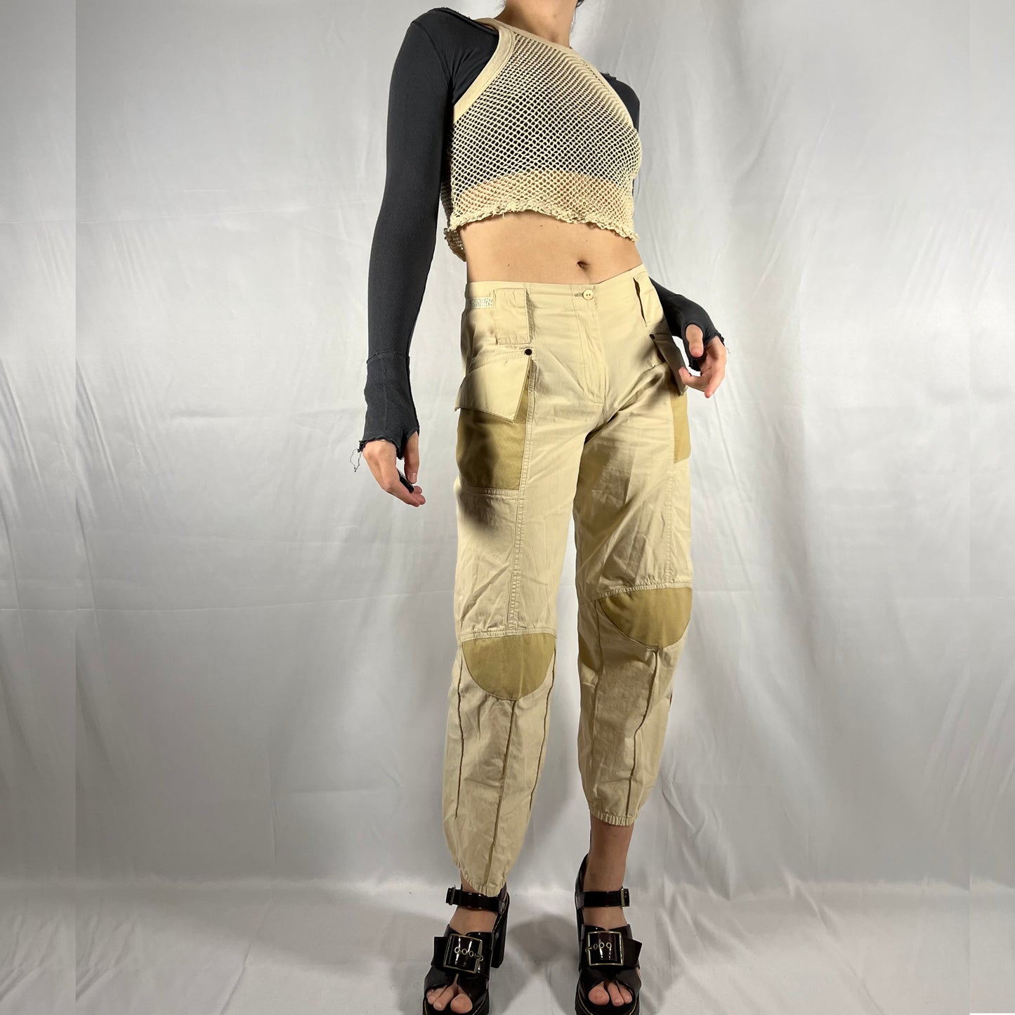 Y2K Cop Copine 2026 Techwear Set Utility Cyber Cargo Solarpunk Futuristic Pant Set Gorpcore Neutral Apocalyptic Two Piece Set Matching Set