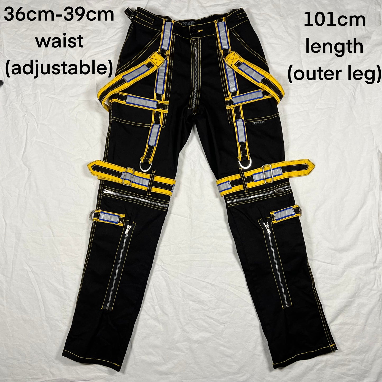 Tripp NYC Bondage Pants Rave Wear Reflective Club Kid Cyber Goth Utility Tactical Gorpcore Techwear Pants