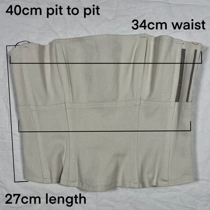 Y2K Biche de Bère Boned Strapless Corset Top – Structured Canvas