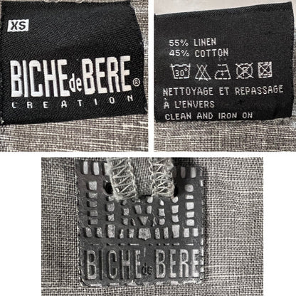 Y2K Biche de Bère Linen Hook &amp; Eye Corset Top – Deconstructed Utility