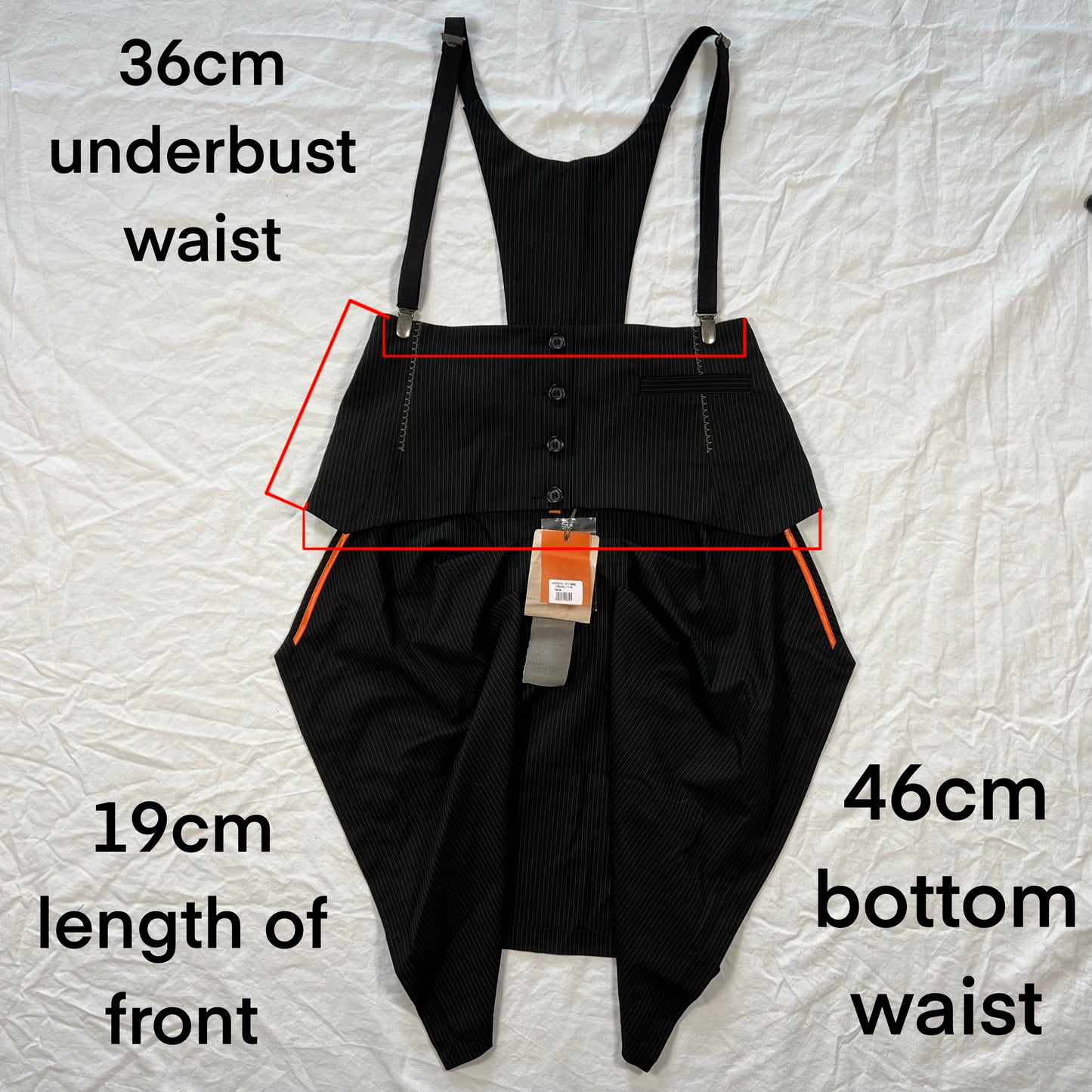 Y2K Cop Copine Deconstructed Underbust Corset Layering Top Suspender Techwear Utility Draped High Low Vest