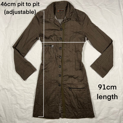 Y2K Cop Copine Utility Jacket Dress – Corset Back Cargo