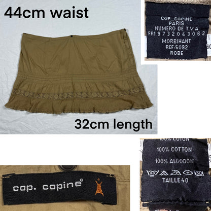 Y2K Cop Copine Mini Dress Two Piece Set Techwear Coquette Utility Cargo Dress Neutral Tunic Co-ord Set