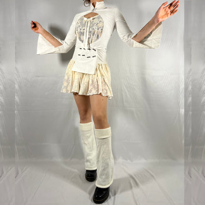 Y2K Biche de Bère Cut-Out High Neck Top – Avant-Garde Techwear