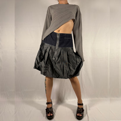 Y2K Vintage Marithé + François Girbaud Deconstructed Star Bubble Skirt / Strapless Mini Dress