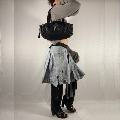 Vintage Thierry Mugler Leather Bag Zenith Cuir 6 designer Star Shoulder Bag Coquette Whimsigoth Baguette Bag