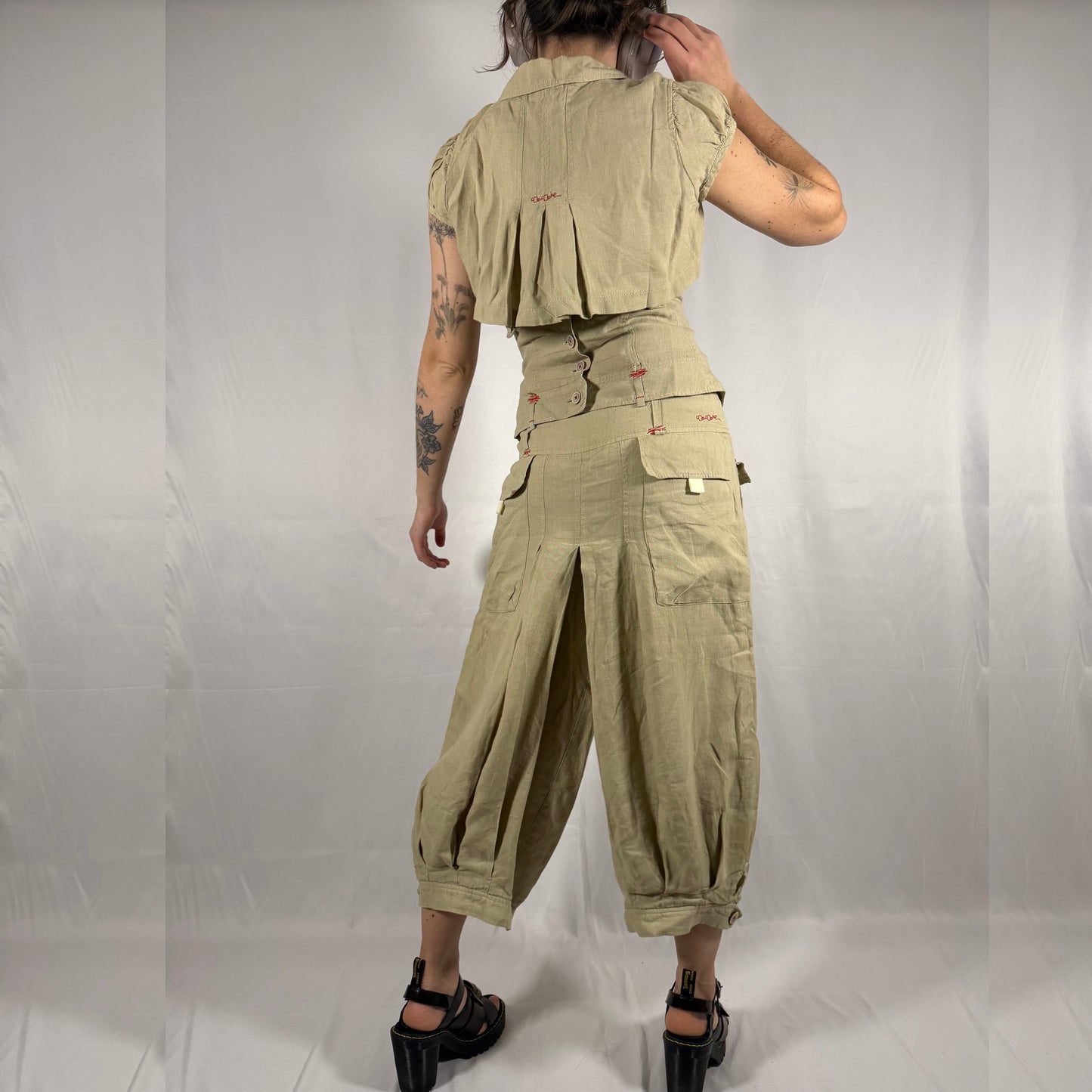 Y2K Vintage Cop Copine 3-Piece Linen Set — Archival Co-Ord