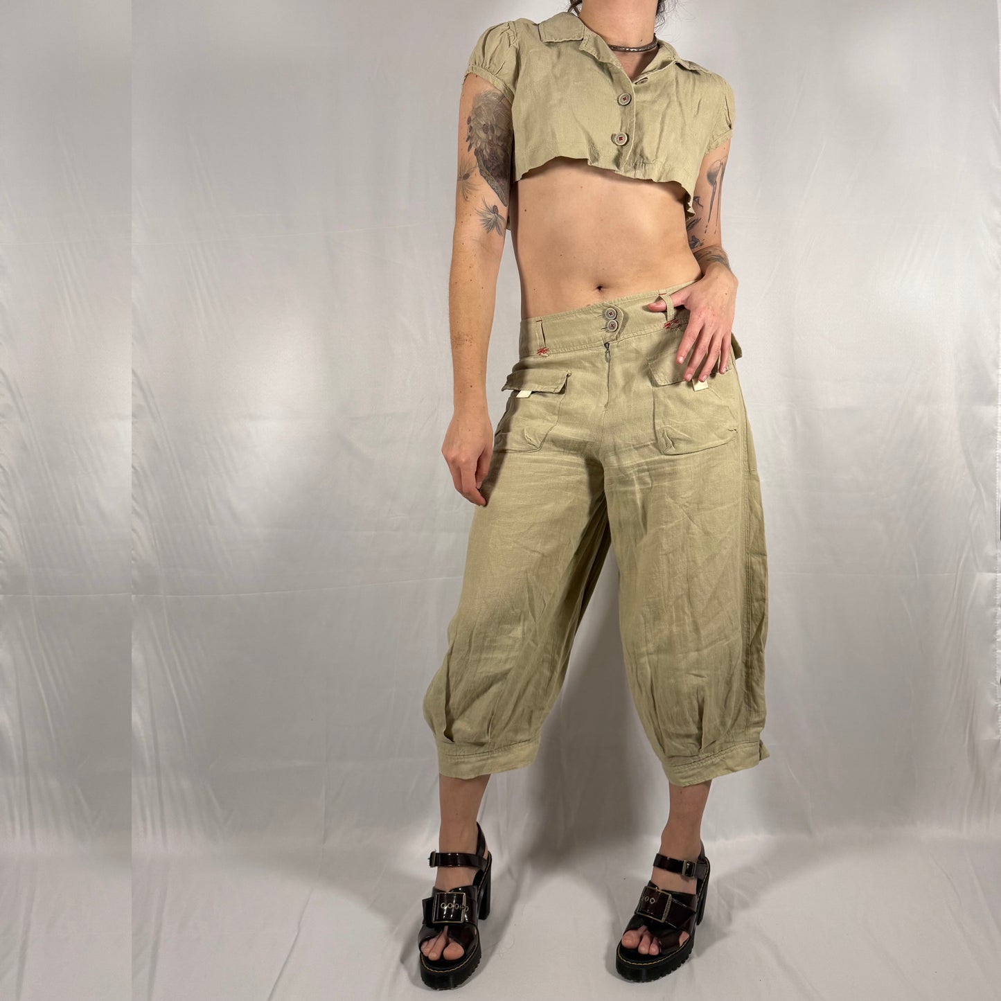 Y2K Vintage Cop Copine 3-Piece Linen Set — Archival Co-Ord
