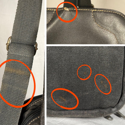 Vintage Diesel Sling Bag Y2K Canvas & Leather Utility Crossbody