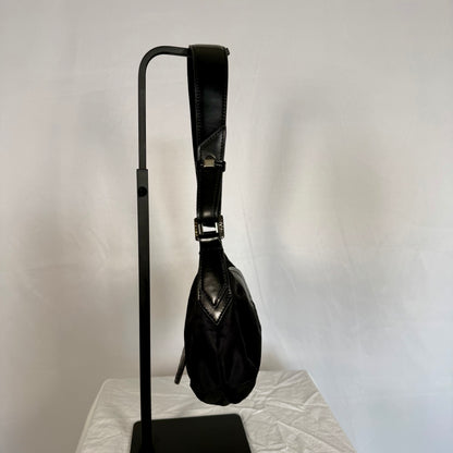 Y2K Vintage Thierry Mugler Star Baguette Bag – Nylon and patent leather Zenith bag